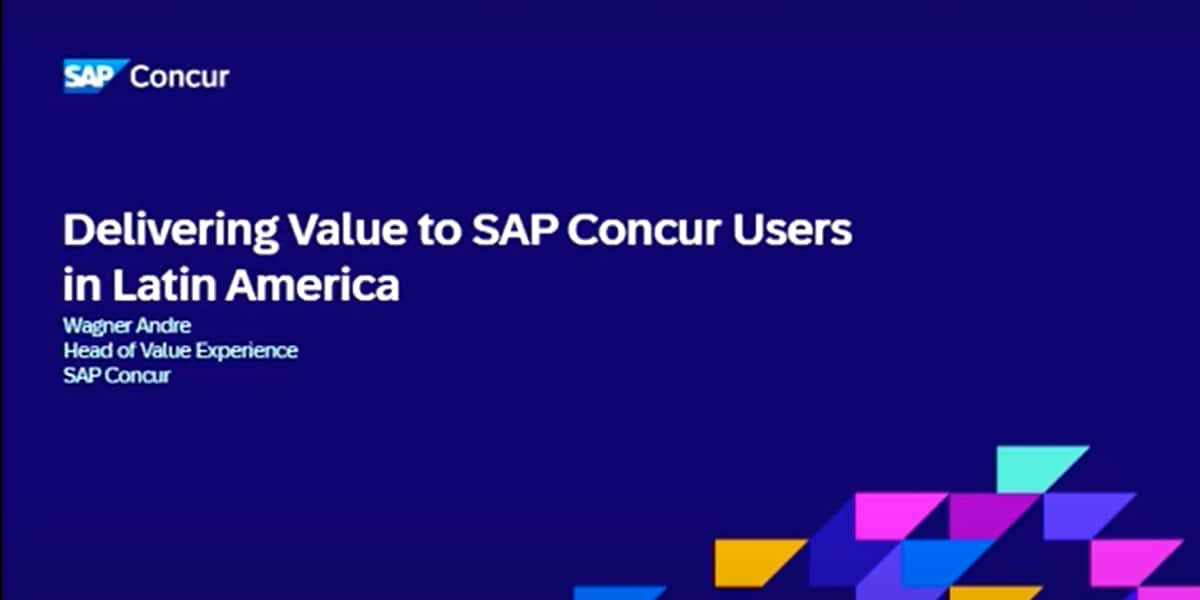 <span>SAP Concur Fusion 2024 ⎼ Brinde valor a los usuarios de SAP Concur en América Latina: consejos y trucos</span>
