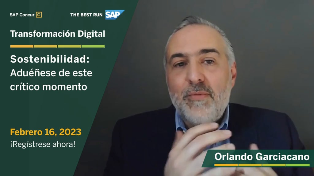 <span>Sostenibilidad: Aduéñese de este crítico momento | Únase a Orlando Garciacano</span>
