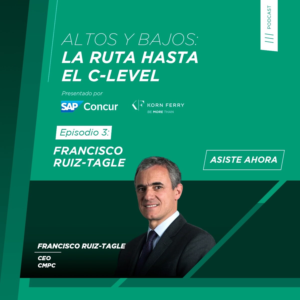 <span>Altos y Bajos: La ruta hasta el C-Level - EP3: Francisco Ruiz-Tagle</span>
