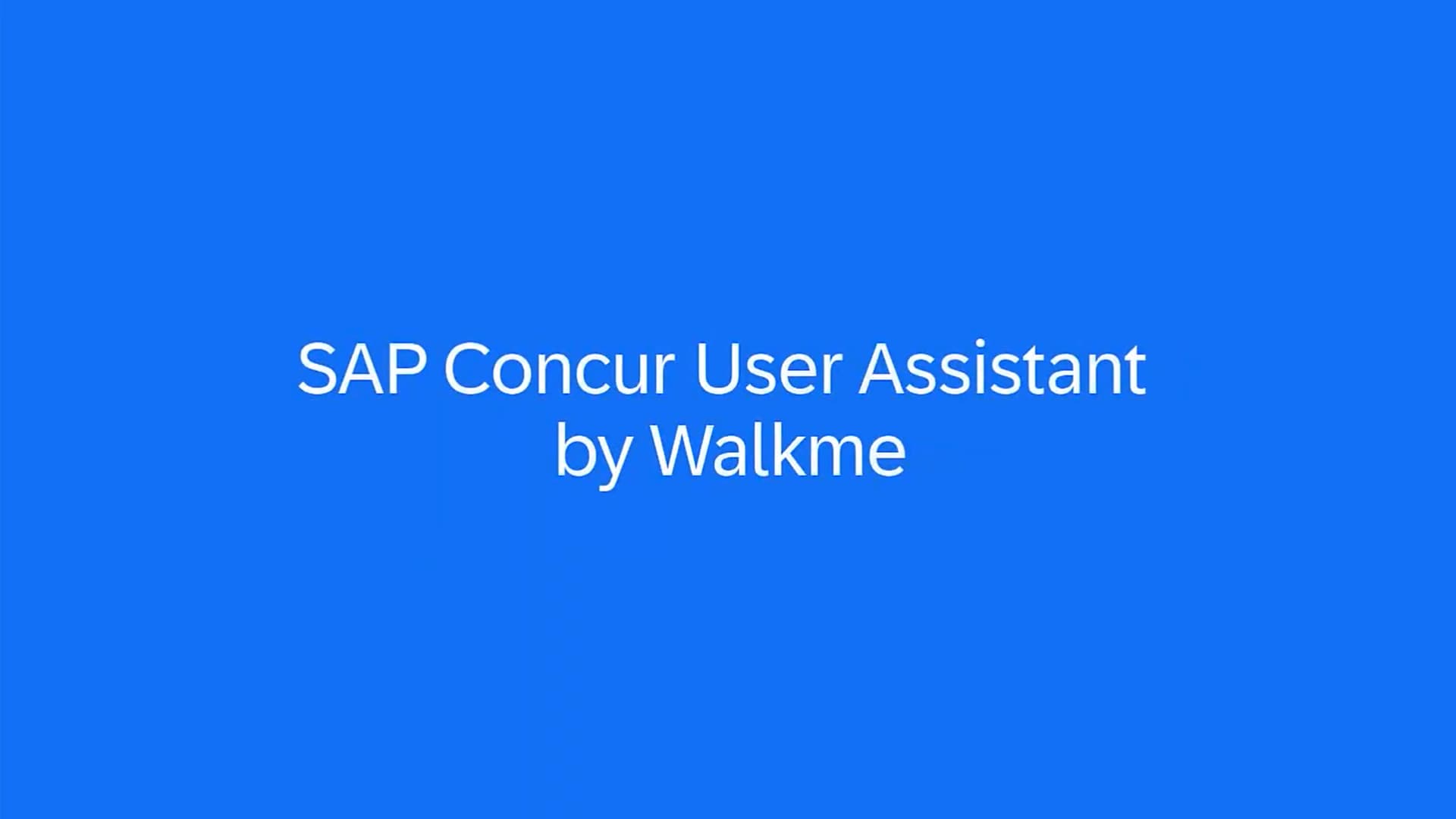 <span>SAP Concur - User Assistant by WalkMe</span>
