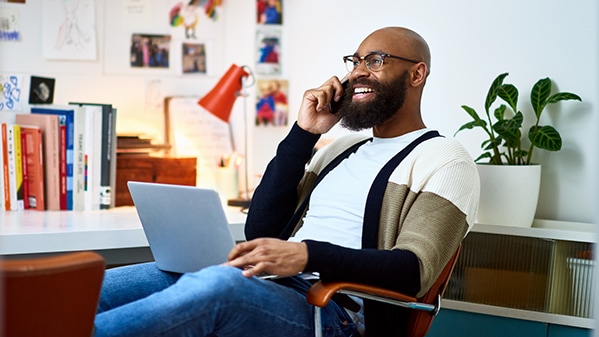 business professional speaking on the phone