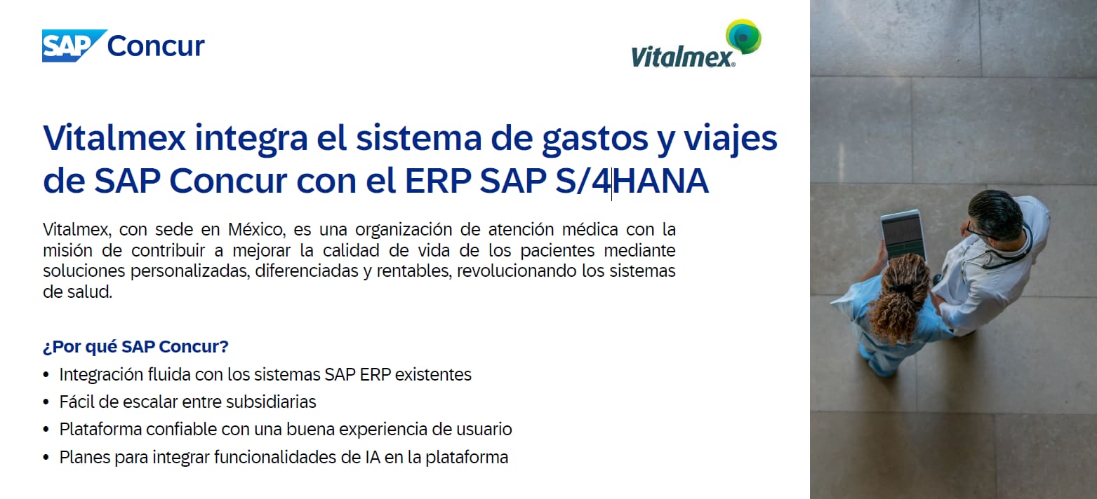 portada de caso de exito vitalmex y sap concur